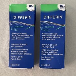 Differin Maximum Strength Acne Foaming Cleanser Face & Body Set of 2